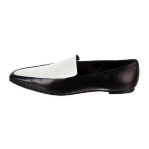 The Row Minimal Leather Loafer Black and White EU 40.5 Womens